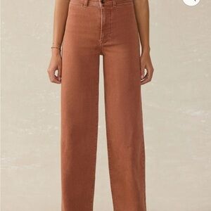 Faherty Rust Wide Leg Jeans
